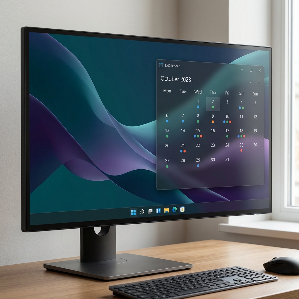 ExCalendar Desktop Widget Screenshot